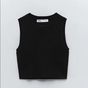 Zara Cropped Knit Top